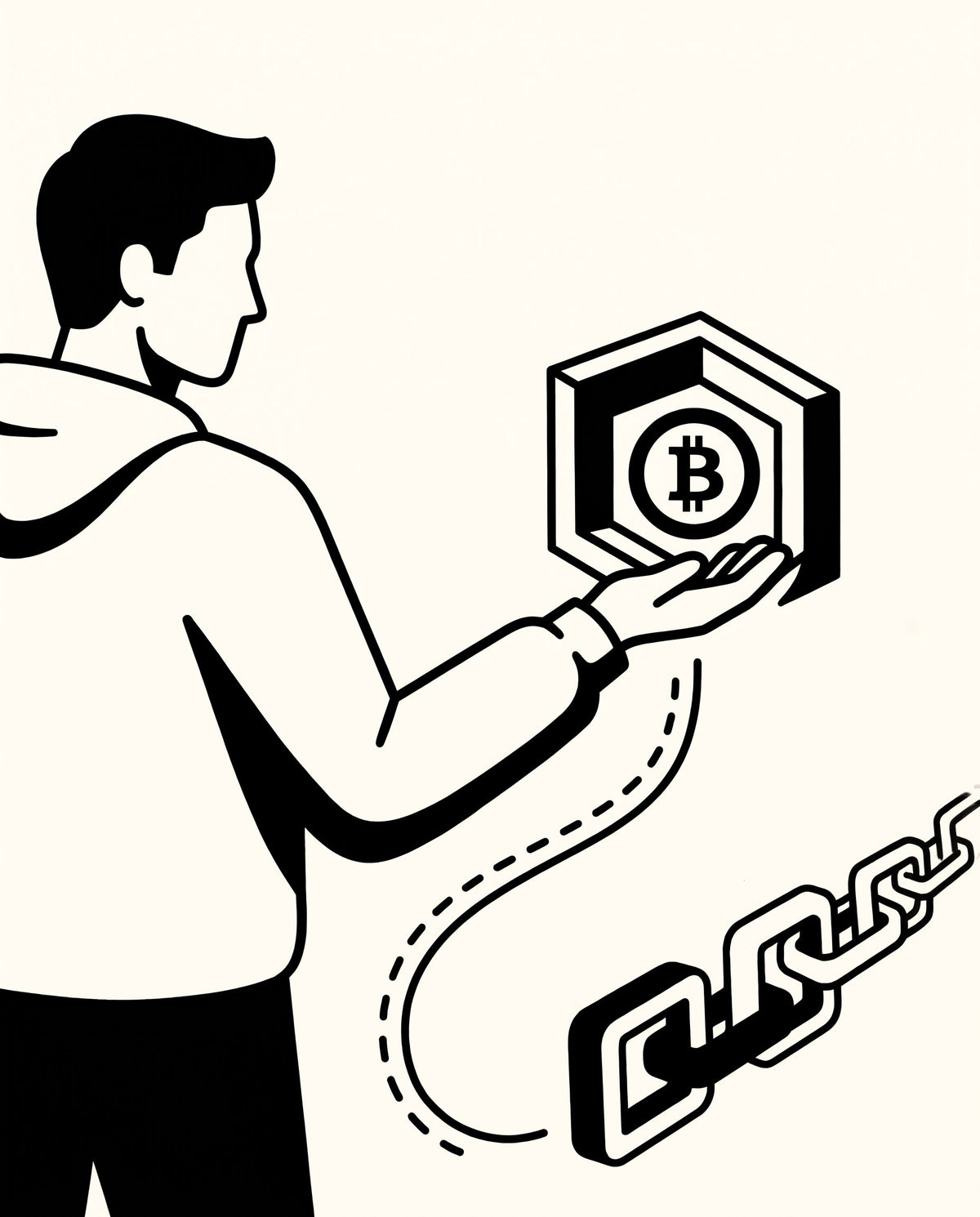 Illustration for Bitcoin Whitepaper anniversary: the line that started it all