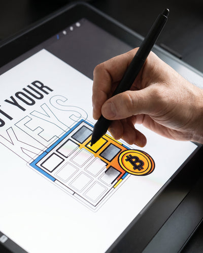 Not Your Keys on a black hoodie, concept sketch
