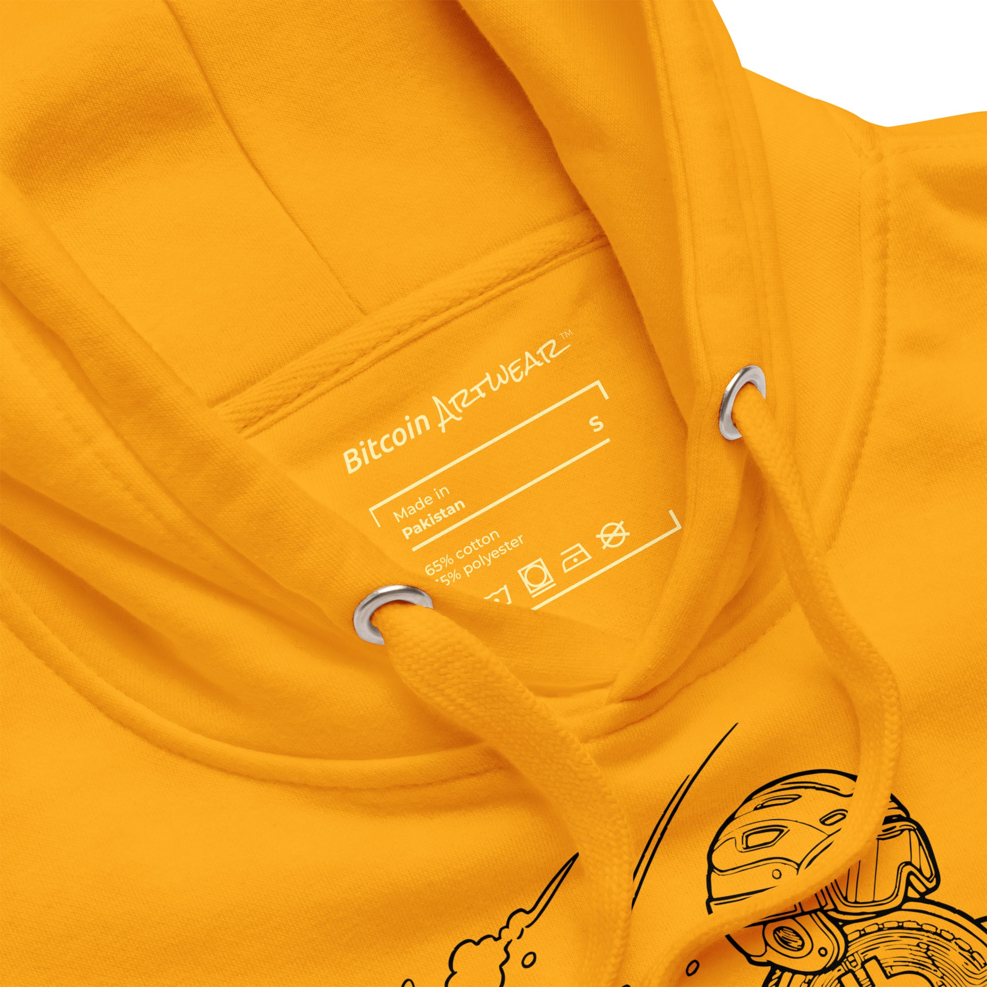 Bitcoin Hoodie - Ride The Orange Slope #BKNSKOB-Orange