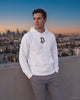 New York Bitcoin Symbol on a white hoodie, product video
