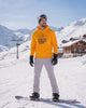 Ride The Orange Slope Snowboard Men's Bitcoin Hoodie on a orange hoodie, product video