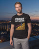 Proof Of Work on a black t-shirt, product video
