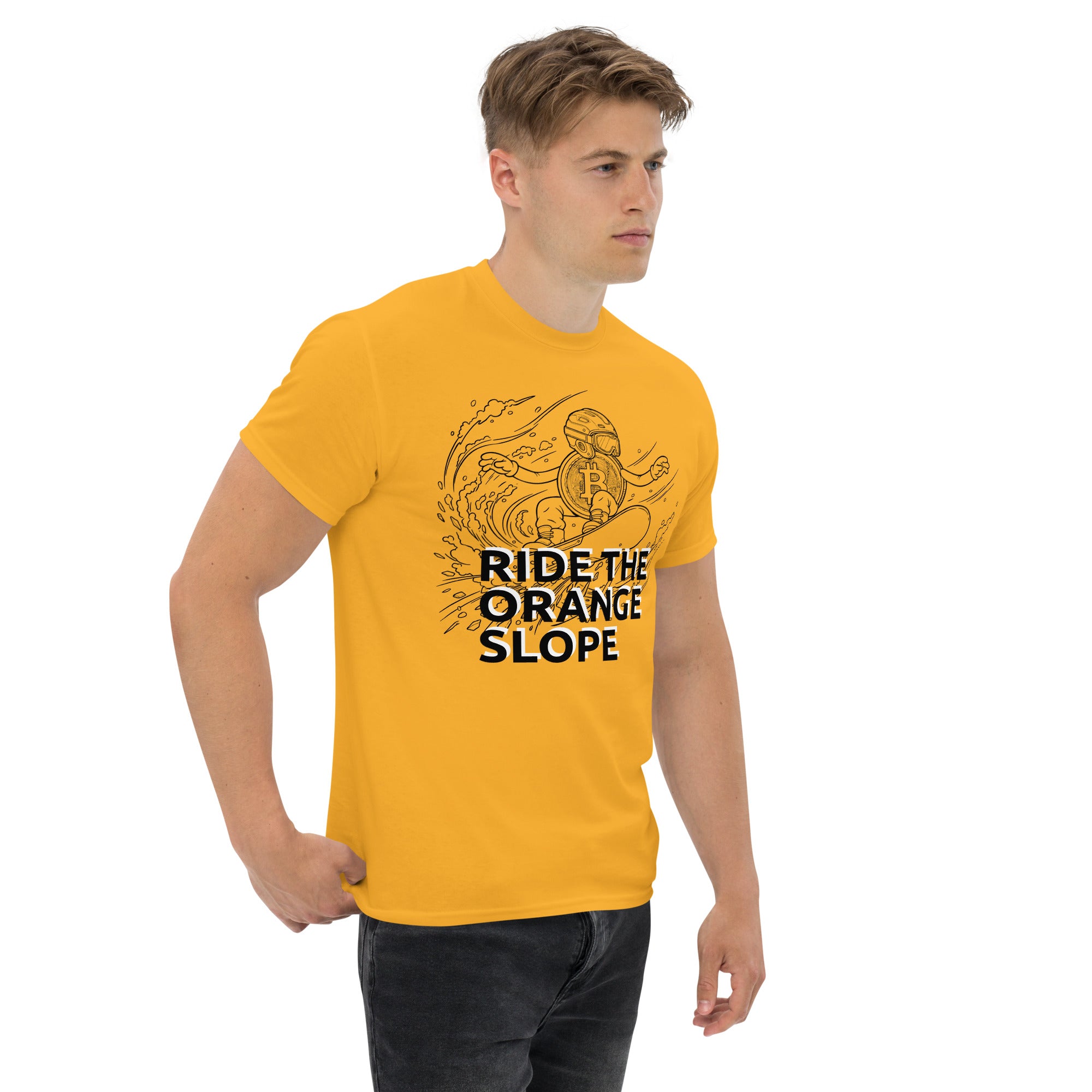 Bitcoin T-shirt - Ride The Orange Slope #BKSNOB-Orange