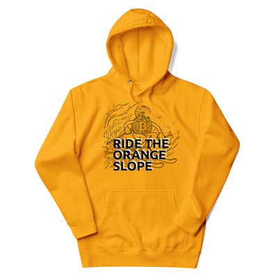 Bitcoin Hoodie - Ride The Orange Slope #BKSKOB-Orange